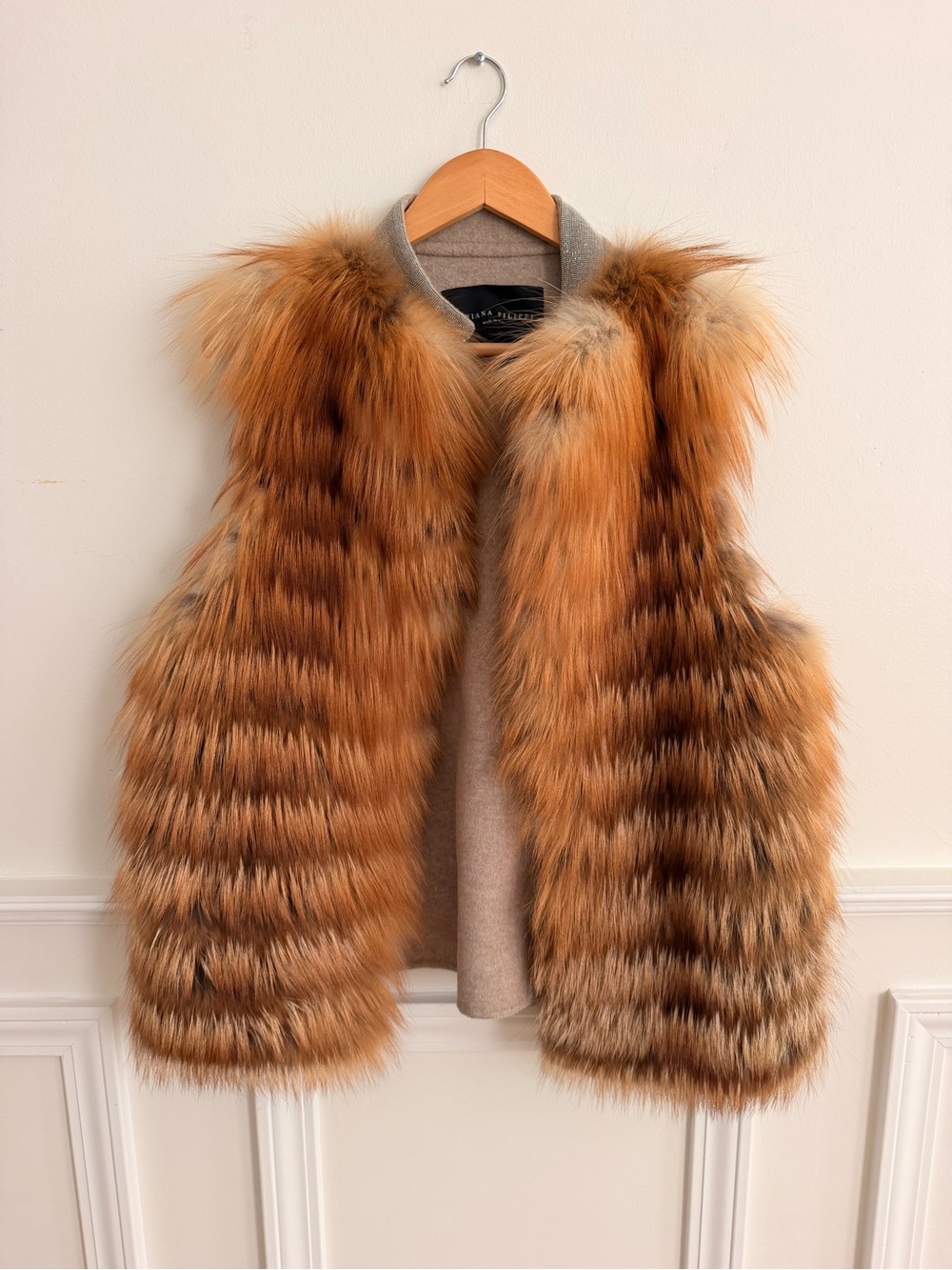 Fabiana Filippi Italy Fox Fur Vest Rare Luxury